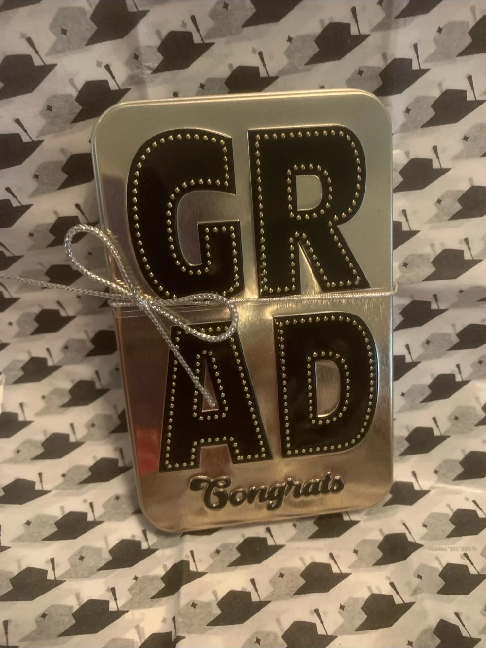 Graduation 'GRAD Congrats' Silver Gift Tin